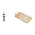 thumbnail image 1 of Juego de figuras de mujeres africanas con estatua de dama tribal africana, adorno de resina, bandeja rectangular hecha a mano para servir y almacenar, 1 of 8