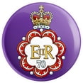thumbnail image 1 of 5pcs Queen's Platinum Jubilee - Queen Elizabeth II 1.7" Bestseller Button Pin Badge, 1 of 3