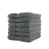 Mellanni Hand Towels 100% Cotton 16"x28", 6 Pack, Gray