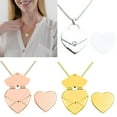 thumbnail image 3 of Necvior Heart Locket Pendants Envelope Locket Necklace Secret Hidden Message Pendant Necklace Gift for Girlfriend Valentines Day, 3 of 14