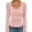 Pink, variant on Women's Basic Ribbed Knit Square Neck Long Sleeve T Shirt Fall Fashion Casual Stretch Fit Comfortable Top For Girls And Teens