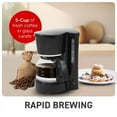 thumbnail image 3 of Elite Cuisine Black 5-Cup Coffeemaker, 3 of 3