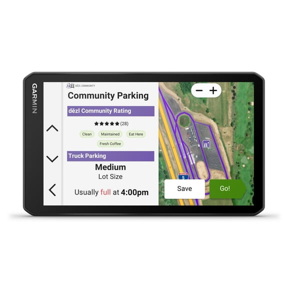 Garmin dēzlCam™ OTR725 High-Res 7” GPS Truck Navigator with Built-In 1080P HD Dash Cam, Automatic Incident Recording, Custom Truck Routing, Satellite Imagery, Community-Shared Loading Docks