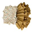 thumbnail image 4 of Conjuntos de dos piezas para niños, Top sin mangas, falda con brotes, pantalones cortos, camisa con estampado de flores de verano, conjunto de pantalones cortos, talla 120, 4 of 5