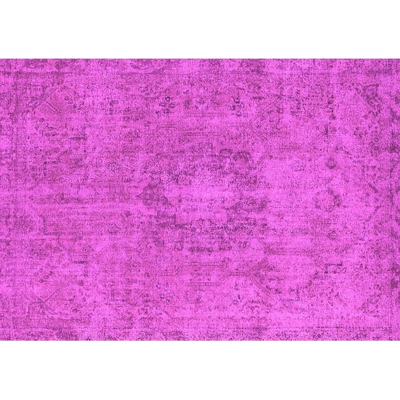 Ahgly Company Indoor Rectangle Oriental Pink Industrial Area Rugs, 5' x 8'