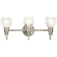 thumbnail image 4 of 45392NI Kichler Lighting Greeier - 3 Light Bath Vanity Approved for Damp Locations - with Transitional inspirations - 10.25 inches tall by 23.75, 4 of 4