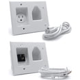 thumbnail image 2 of DATA COMM Electronics In-Wall Cable Management Kit: Advanced TV Cable Hider Wall Kit-Complete Low Voltage Cord Hider For Sleek Wall-Mounted TV Setup - DIY Cable Organizer, Kit Single Power Solution, 2 of 4