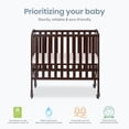 thumbnail image 4 of Dream On Me Birch 3-in-1 Folding Portable Mini Crib, Espresso, 4 of 11