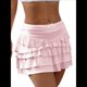 thumbnail image 2 of Faldas Vaporosas para Mujer, Faldas Pantalón con Volantes y Lazo, Minifaldas de Cintura Alta para Adolescentes, Faldas Pantalón de Tenis para Verano Rosa L, 2 of 8