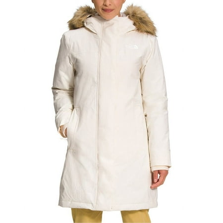 The North Face Arctic NF0A4R2VN3N Parka Women White Nylon Hooded Full Zip CLO972 (White,Regular,2XL)
