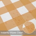 thumbnail image 3 of 100% Waterproof PVC Table Cloth, Oil-Proof Spill-Proof Vinyl Rectangle Tablecloth, Wipeable Table Cover for Outdoor and Indoor Use,Gold,52x 52Inch, 3 of 6
