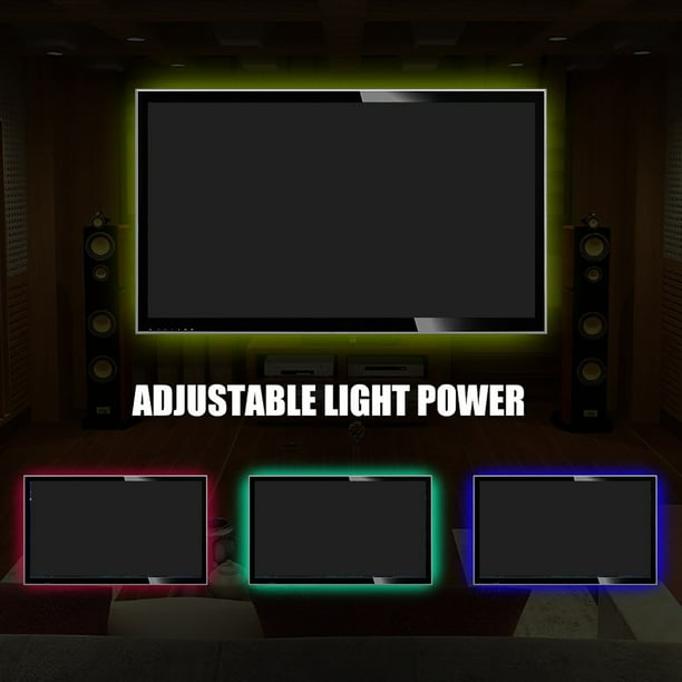 Tira de luz LED RGB con control remoto, 1,09 yd, 120°, USB RGB, control remoto, USBLE, tira de luz LED RGB con control remoto, mejora tu experiencia