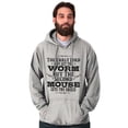 thumbnail image 5 of Early Bird Gets Worm Mouse Cheese Hoodie Sweatshirt Women Men Brisco Brands M, 5 of 6