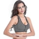 thumbnail image 4 of 3 Pack Women's Sports Bra Zip Front Non Wired Comfy Post Surgery Bra With Removable Pads, Plus Size Bra S-4XL, 4 of 5