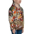 thumbnail image 3 of Fotbe Cute Anemone Fish Pattern Youth Pullover Hooded Sweatshirt, Boys Hoodie, Kangaroo Pocket Hoodie for Kids Girls -Medium, 3 of 6