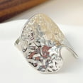 thumbnail image 6 of Oasiva Striking Open Hammered Metal Statement Ring Fashion Finger Jewelry for Women, 6 of 11