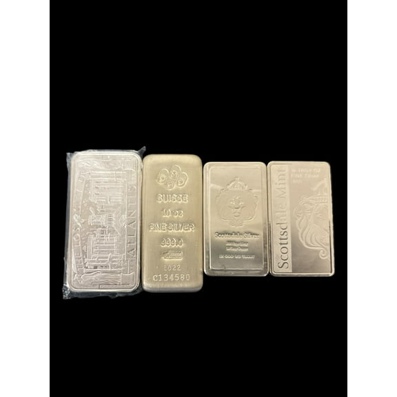 10 oz Silver Bar (Random Mint) - Circulated In Condition