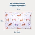 thumbnail image 5 of Wildkin Kids Microfiber Standard Pillowcase for Boys and Girls - 30 x 20 Inches (Horses Pink), 5 of 9