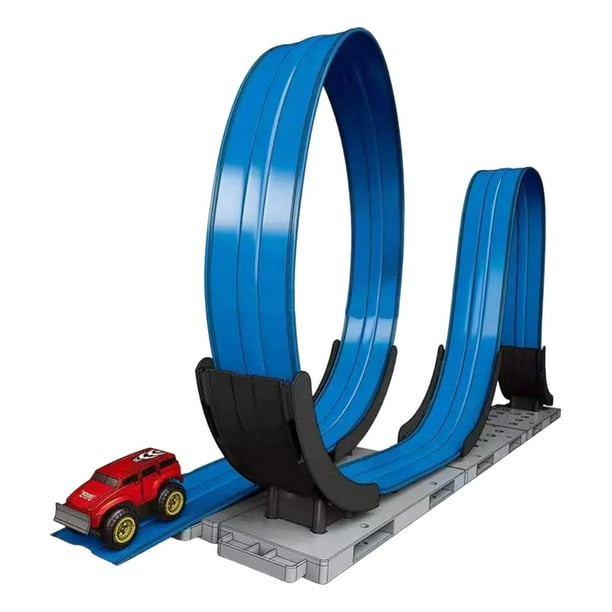 Pista de bricolaje con kit de juguete de coche de carreras de 230 cm de longitud para carreras emocionantes, accesorio multifuncional, profesional,