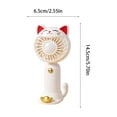 thumbnail image 4 of Cute Lucky Cat Handheld Fan 5.71x2.56 Inches 3 Speed Portable Mini Cooler USB Rechargeable Desktop Fan for Teen Girls Boys Summer Gift, 4 of 7