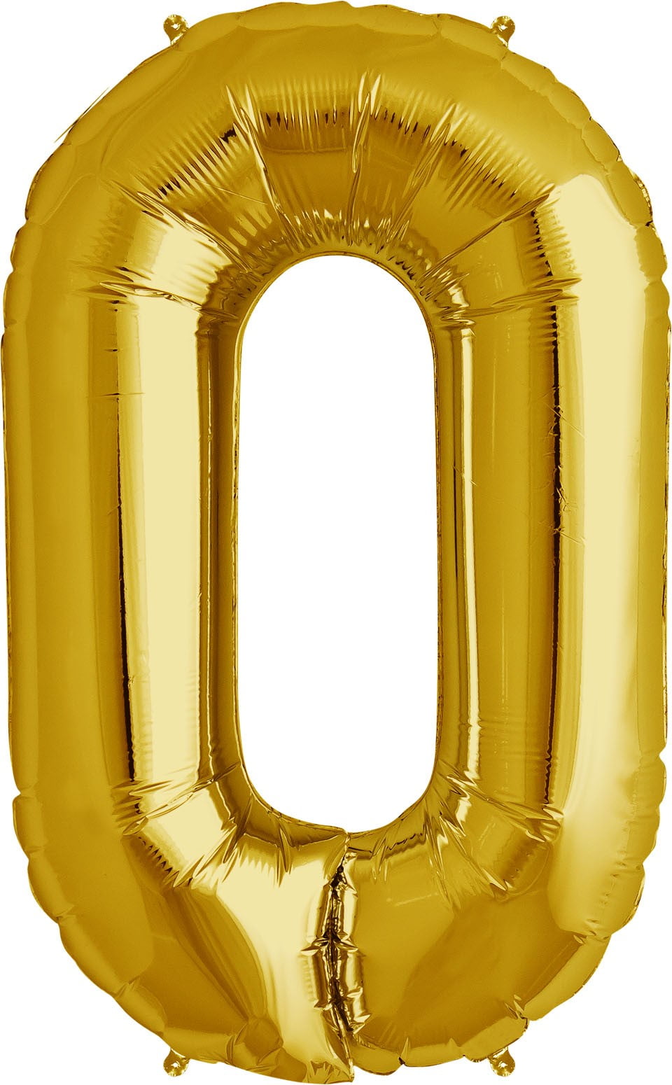 Number 0 Balloon, 32.5", Gold