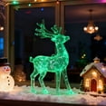 thumbnail image 5 of Acrylic Christmas Reindeer Figurines, Clear Deer Ornaments for Table Centerpiece, Glass-like Animal Collectibles Home Decor, 5 of 8