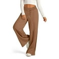 thumbnail image 5 of Resicozy Oversized Wide Leg Sweatpants Women Baggy Lightweight High Waisted Athletic Pants with Pockets Y2k Causal Palazzo Pant Light Brown 2XL, 5 of 6
