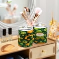 thumbnail image 6 of WOBOGO St Patricks Pattern with Leprechaun and Shamrock Transparent Plastic Jar 2pcs Cotton Swabs Balls Pads Floss Stick Dispenser Bathroom Vanity Storage Organizer, 6 of 7
