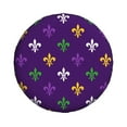 thumbnail image 2 of Balery Purple Mardi Grastire Cover Waterproof Dust-Proof, Universal Spare Wheel Tire Cover For Trailer, Rv, Suv Truck And Vehicle Camper Accessories-15 Inch, 2 of 9