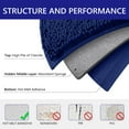 thumbnail image 5 of Hengbo U-Shaped Mat Contour Rug 20 x 20 inch Toilet Mat for Bathroom Floor Fluffy Soft Absorbent Water Machine Washable Navy Blue, 5 of 7