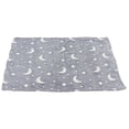 thumbnail image 4 of Manta luminosa de 1,5x2m, franela de doble cara, diseño de estrella y luna, manta suave que brilla en la oscuridad para niños, gris, 4 of 14