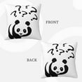 thumbnail image 3 of LNWH Decorative Pillow Covers, Question Mark Panda Pattern Square Sofa Decorative Knit Pillow Case, 22"x22", 3 of 8