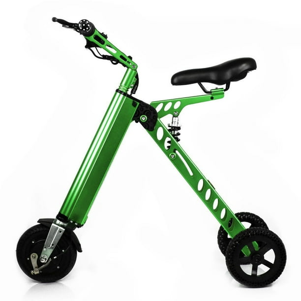 250w Brushless eBike Motor 36v 7.2Ah 10 Inch 3 Wheel Folding Bike Tri