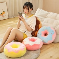RFUGUG Donut Chair Cushion - Ultra-Comfort Cotton Fill for Chairs, Stools & Floors - Soft & Breathable with Tufted - Easy Care & Stylish Home Décor - Machine Washable, 14.96x14.96x5.91in