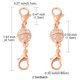 thumbnail image 4 of Alloy Crystal Rhinestone Magnetic Clasps with Double Lobster Claw Clasps Rose Gold 41mm Lobster Clasp: 12x7x3mm Magnetic Clasp: 15x8.5mm, 4 of 6