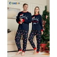 thumbnail image 3 of Merry Christmas Cartoon Pattern Mom Dad Kids Matching Pajamas Set 2 Pieces Suit Baby Romper Soft Loose Xmas Family Look Pyjamas, 3 of 4