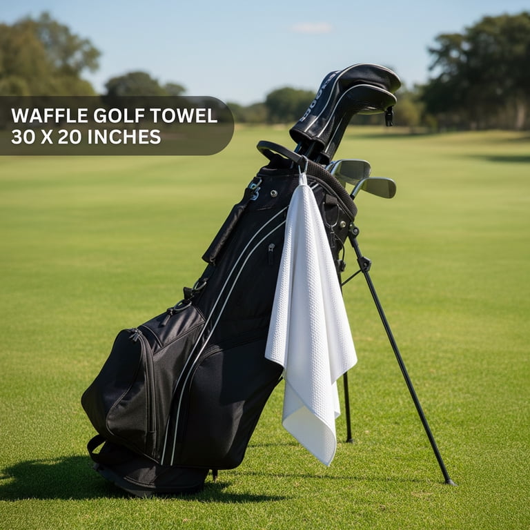 Athletic Works Microfiber Golf Towel with Carabiner, 30x20 Inch photo 4