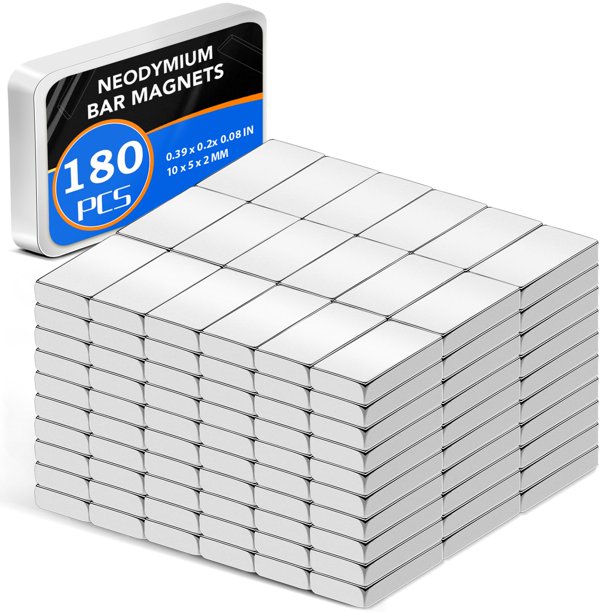 Barra magnética de neodimio, la mejor elección, 10 x 5 x 2 mm (180 unidades)