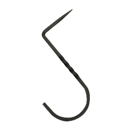 

Square Drive In Wall Hook with J Shaped Twisted Design Black