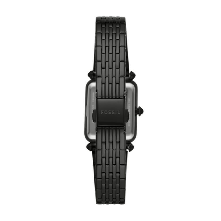 Fossil Women s Lyric Three Hand Black Tone Stainless Steel Watch ES4722 Walmart