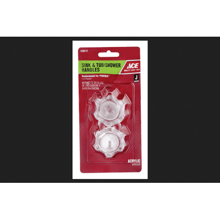 

Ace Plastic Clear Hot and Cold Faucet Handles