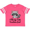 thumbnail image 3 of Inktastic Raccoon Always Cute Sometimes Feral Girls Toddler T-Shirt, 3 of 5