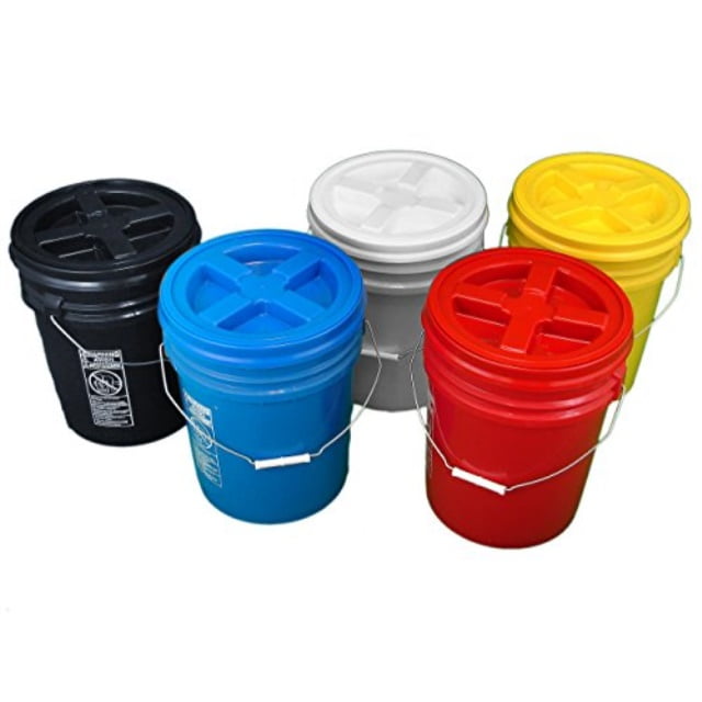white food storage buckets