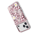 thumbnail image 3 of For Apple iPhone 17 PRO Full Bling Glitter Diamond Flower Case Sparkly Fashion Protective Cover Pink], 3 of 7