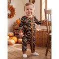 thumbnail image 6 of Cenuakty Infant Baby Boy Fall Romper Long Sleeve Camouflage Leaf Print Jumpsuits, 6 of 9