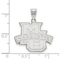 thumbnail image 2 of 925 Sterling Silver Rh-plated LogoArt Marquette University Large Pendant; for Adults and Teens; for Women and Men, 2 of 2