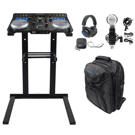 Hercules Universal DJ USB Bluetooth Controller+Stand+Mic+Headphones+Backpack