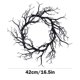 thumbnail image 4 of Corona de Halloween, artificial, puerta principal, interior/exterior, fiesta, rama muerta, negro brillante, sin luces, 4 of 6
