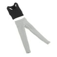 thumbnail image 4 of Chaleco y pantalones a escala 1/12, ropa de muñeca hecha a mano, disfraz para modelo de muñeca de 6 pulgadas. negro gris, 4 of 9
