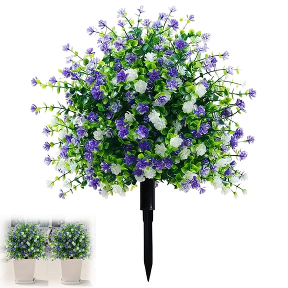 Artificial Potted Trees with Ground Stakes, UV-Resistant Camellia Shrubs for Indoor & Outdoor, Home Garden Wedding Decor